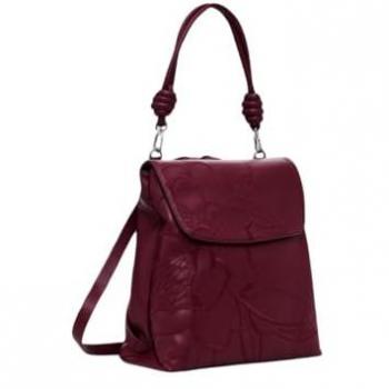 Desigual BACK KELLER HAMPTON Women's Backpack in Red, Size: ONE SIZE, Donna Collection Autumn/Winter Handbag, PU Backpack Mini