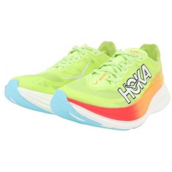 HOKA Rocket X 2 Running Shoes - Green/Orange, Size 43(1/3)