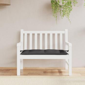 Cojín de Banco de Jardín Negro 110x50x7 cm en Tela Oxford