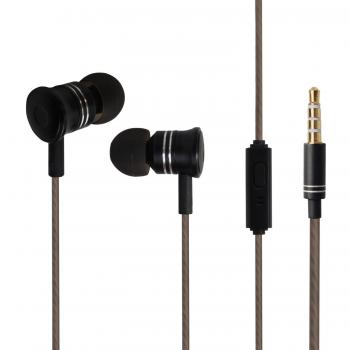 Auriculares In Ear Estéreo con Micrófono, Moniko auriculares deportivos con Cable, 3 Colores para Móvil, Reproductor MP3 etc - Negro