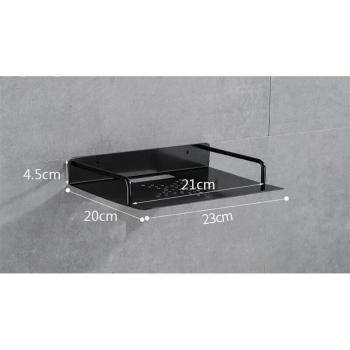 Estante de Pared Mini para Caja de TV y Router - Soporte de Aluminio de Una Capa, Creativo y Funcional