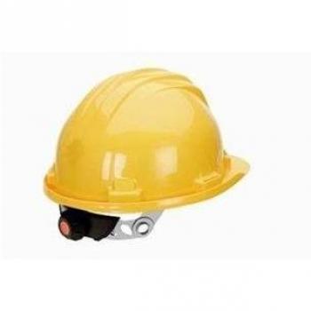 Casco de Obra Climax M77797 - Amarillo con Ajuste de Rueda y Arnés para Cabeza