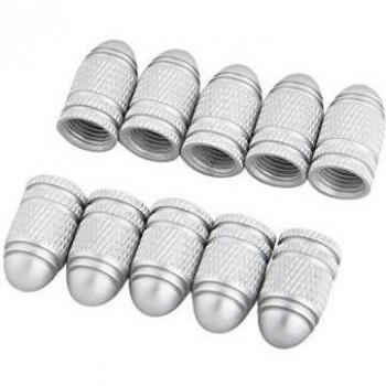 Válvula de bicicleta aleación de aluminio Tire Caps, 2 unidades) Plateado plata