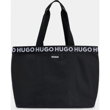 Bolso Hugo Negro con Logo a Contraste - Elegante y Sostenible