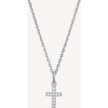 Colgante Trendy de plata cruz circonitas