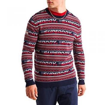 Superdry Jersey Downhill Jaquard Marino Hombre S Azul