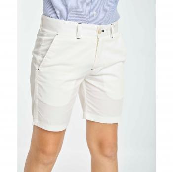 Bermuda de niño tejido gabardina blanco Spagnolo