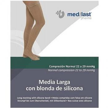 Medias de compresión largas con encaje blanco T-XL 2 unidades