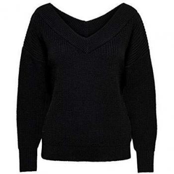 Only ONLMELTON Life L/S Pullover KNT Noos Suéter, Black, XS para Mujer