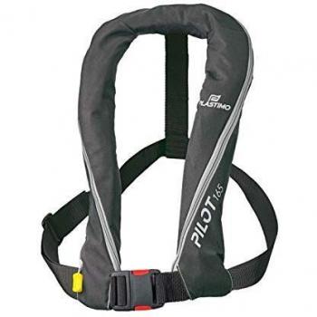 Chaleco Salvavidas Manual Plastimo Pilot 165N Negro con Cintura de Seguridad