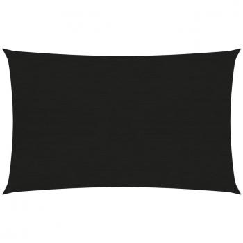 Toldo de vela HDPE negro 160 g/m² 3x5 m