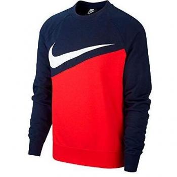 NIKE Sportswear Sudadera, Hombre, University Red/Obsidian/White, S