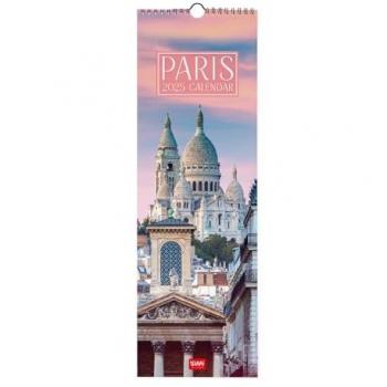 Calendario de Pared 2025 Paris Legami Multilingüe, 16 x 49 cm, incluye 12 meses y planificador anual para 2026, espacio para notas, disponible en 6 idiomas, con signos del zodi