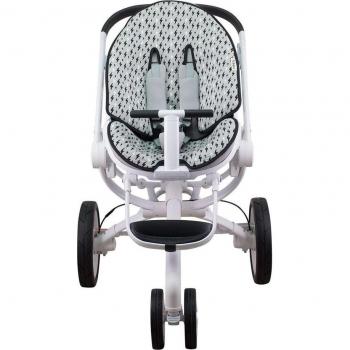 Colchoneta para silla de paseo Jyoko Black Rayo, compatible con Quinny Moodd, Cam Cubo, Stokke y Cybex Priam Deluxe