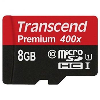 Transcend Premium - Tarjeta de Memoria Micro SDHC de 8 GB sin Adaptador