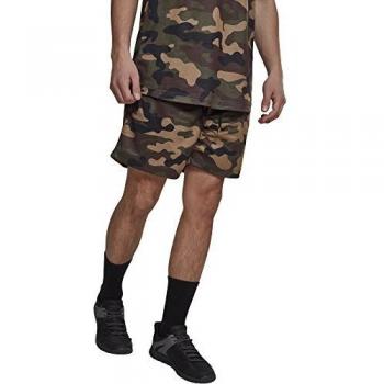 Urban Classics Mesh Shorts Pantalones Cortos, Camo de Madera, M para Hombre