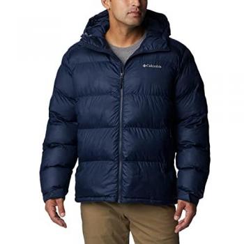Columbia Pike Lake II Hooded Jacket - Chaqueta con capucha para hombre, color azul marino, talla XL