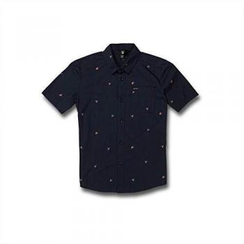 Volcom Stone Tropics S/S Camiseta, Niños, Blue Black, S