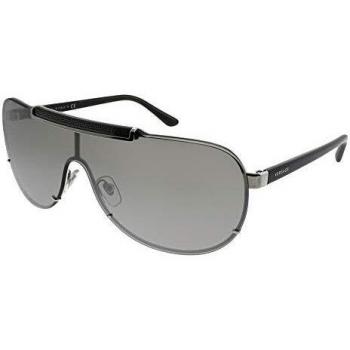 Versace Men's 0VE2140 10006G 40 Sunglasses, Silver/Lightgreymirrorsilver