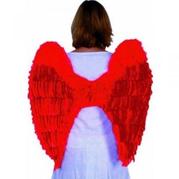 Guirca - Alas con plumas para adultos, rojo, talla única, 16265