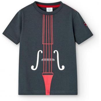 Camiseta de niño de manga corta con dibujo frontal