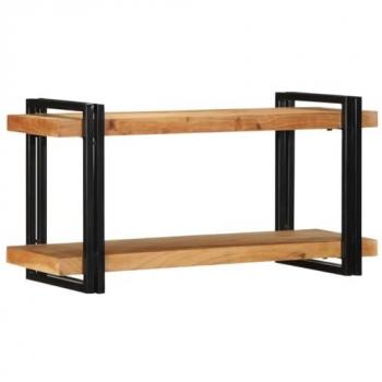 Estante de pared 90x33x45 cm de madera maciza de acacia