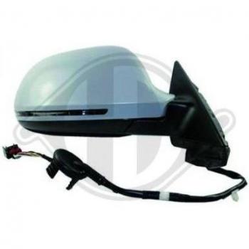 Espejo retrovisor DIEDERICHS 1032425 con carcasa de plástico, cristal convexo, ajuste manual y diseño aerodinámico