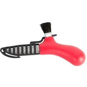 Cuchillo para Cortar Setas Morakniv Karl-Johan, Hoja de Acero Inoxidable de 6,2 cm, Mango Rojo de Plástico con Funda Negra