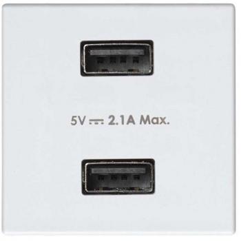 Cargador doble Simon 27 USB 5V/DC 2.1A Tipo A blanco serie Play