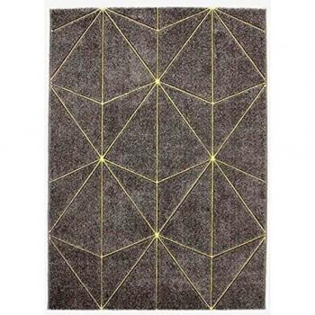Tapete PHENIX CUBES 133x190cm Gris - Diseño Geométrico y Suave al Tacto
