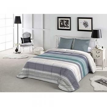 TEJIDOS EL MUNDO EDREDON Reversible Azul Cama 180 cm Lula