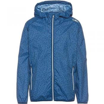CMP Kids Waterproof Hoodie Jacket with Fix Hood - Blue, Size 8 Years