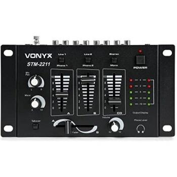 VONYX STM-2211B Mezclador 4 canales - Negro