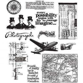 Stampers Anonymous Tim Holtz Warehouse-Sello de Distrito, Negro