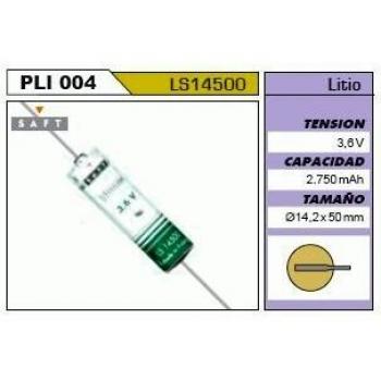 Saft Pila Litio 3,6V 2750 mA soldable