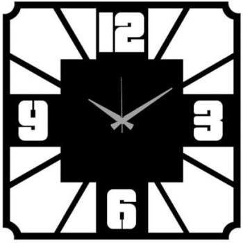 Reloj de Pared EPIKASA Números Grandes 20, Metal Negro, 45x0,15x45 cm