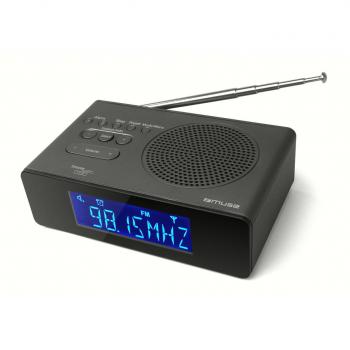 Muse M-195 CDB - Radio Digital con Reloj, LCD, DAB/DAB+, FM en Negro