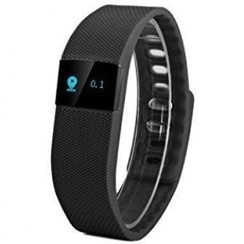 Pulsera Monitor de Actividad y Sueño Swiss-Pro 280201, Reloj Digital con Bluetooth 4.0, Notificaciones de Llamada y Mensaje - Color Negro