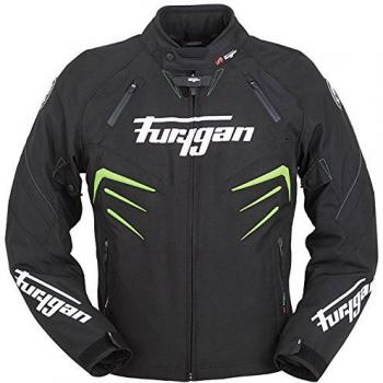 Furygan Calavera con ventilación chaqueta – negro/blanco, Black White Green, XL