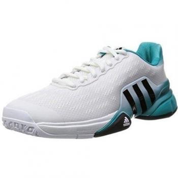 adidas Barricade 2016 Zapatillas de tenis, Hombre, Blanco / Negro / Verde, 42 2/3