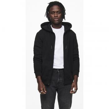 Only & Sons Ceres Life Zip Hoodie Sweat Noos Hombre con Capucha y Cremallera Negro XXL