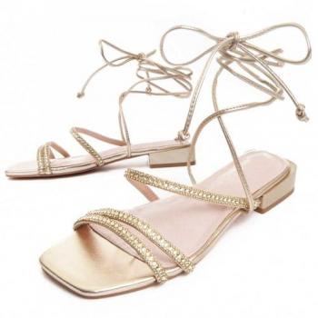 Sandalia para Mujer Montevita Sandsum 88541 Dorado Talla: 39