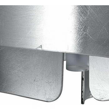 Lámpara de Techo Semi Empotrada Imagine de Vidrio Curvo en Hoja de Plata, E27, 28 cm