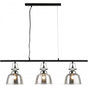 Lámpara colgante Ava 3 bombillas 26cm con diseño moderno, estructura de metal, acabado en humo, ideal para iluminación decorativa en espacios interiores