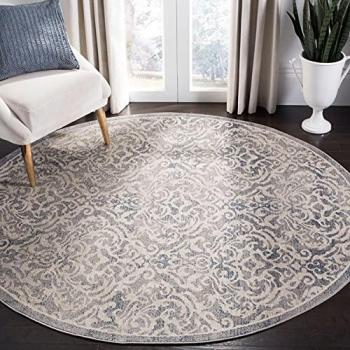 Safavieh Brentwood Traditional Gray and Blue Round Rug 200 cm