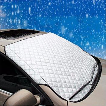 Qiao Nai(TM) Universal Coche Cobertura Funda Protector Parabrisas Anticongelante Nieve Sol
