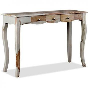 vidaXL Console Table with 3 Drawers Solid Sheesham Wood 110x40x76 cm