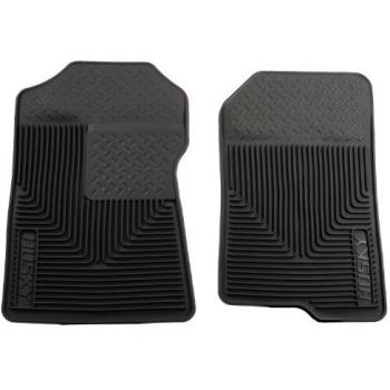 Husky Liners 51021 Semi-Custom Fit Heavy Duty Rubber Front Floor Mat - Pack of 2, Black by Husky Liners