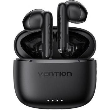 Auriculares Bluetooth Vention Elf E03 True Wireless con Estuche de Carga, Autonomía 6h, Color Negro