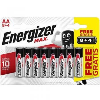Pilas Alcalinas Energizer Max AA/LR6 - Paquete de 12 Unidades